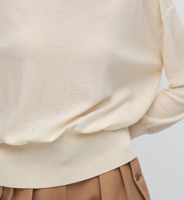 BACCA「スパークルファインウール クルーネックプルオーバー」|ニット・セーター|