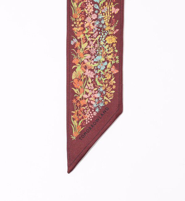 TOMORROWLAND GOODS「Atelier TOMORROWLAND FLOWER シルク ボウタイスカーフ」|バンダナ・スカーフ|