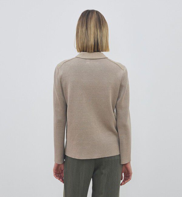 DES PRES「リネンファブリックコンビ テーラーニットジャケット」|テーラードジャケット|