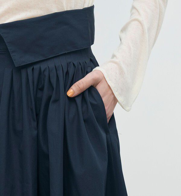 BACCA「【WEB先行予約】コットンタイプライター ウエストタックスカート」|フレア|