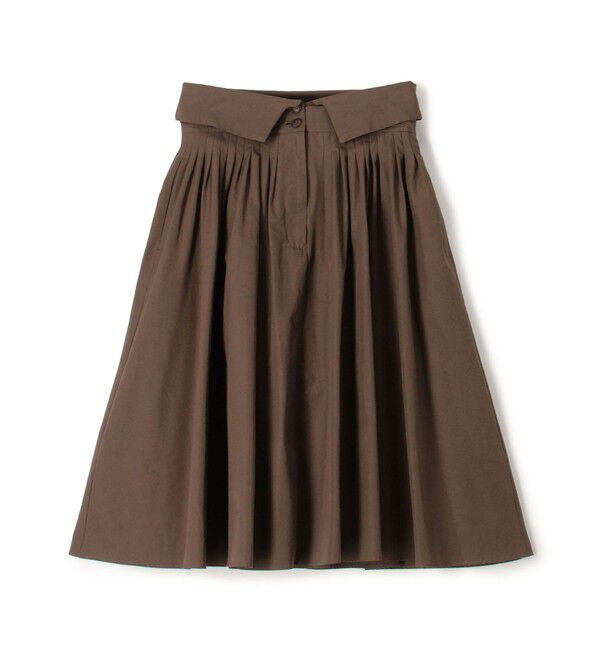 BACCA「【WEB先行予約】コットンタイプライター ウエストタックスカート」|フレア|49 ダークブラウン