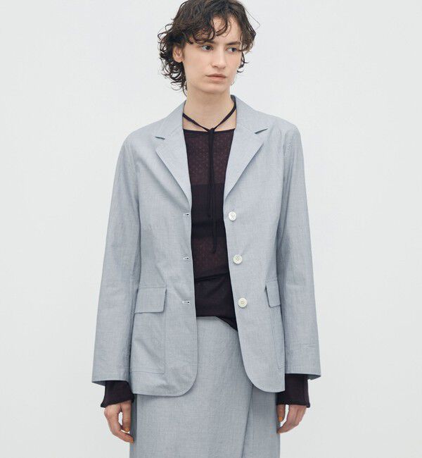 BACCA「【WEB先行予約】ヘアライン スリーボタンジャケット」|テーラードジャケット|