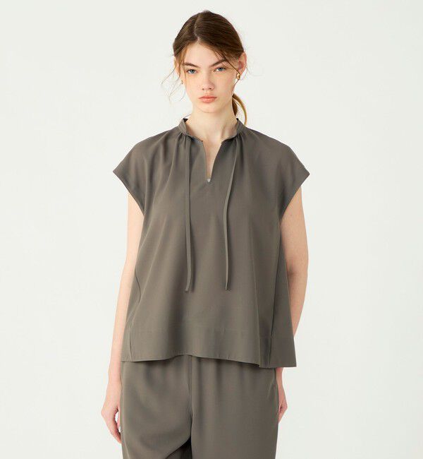 Ballsey「【WEB先行予約】サブレジョーゼット スキッパーブラウス」|シャツ・ブラウス|