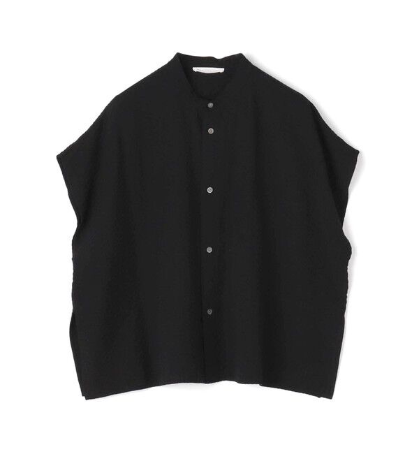 GALERIE VIE「【WEB先行予約】ソフトウェーブ バンドカラーシャツ」|シャツ・ブラウス|19 ブラック