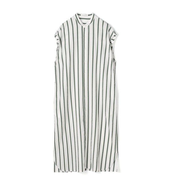 GALERIE VIE「【WEB先行予約】ソフトウェーブ バンドカラーシャツワンピース」|ワンピース|52 ライトグリーン系
