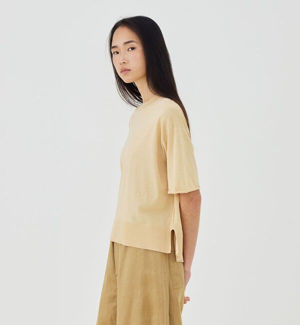 GALERIE VIE「【WEB先行予約】クレープコットン クルーネックプルオーバー」|ニット・セーター|