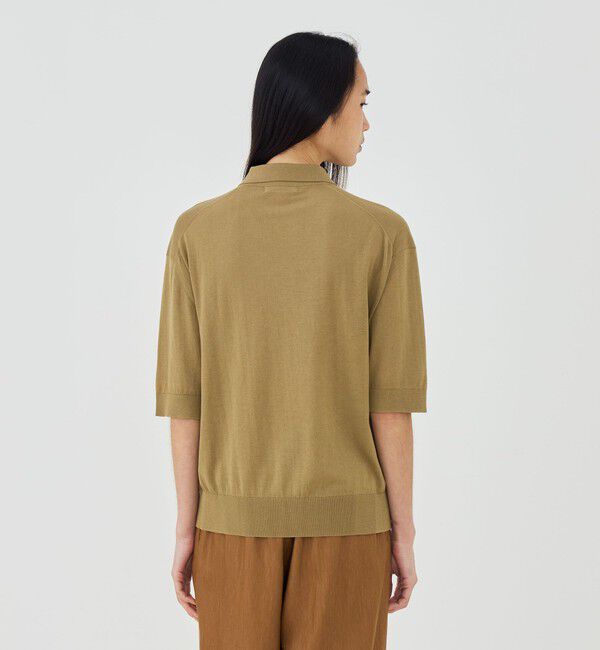 GALERIE VIE「【WEB先行予約】クレープコットン ポロカラープルオーバー」|ニット・セーター|