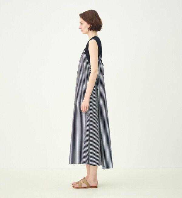 MACPHEE「【WEB先行予約】トリコットストライプ キャミソールワンピース」|ワンピース|