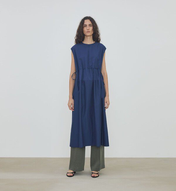 DES PRES「【WEB先行予約】コットンシルクタイプライター ギャザードレス」|ワンピース|