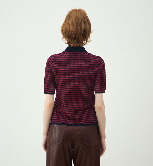 MACPHEE「コットンナイロンチェック ポロカラープルオーバー」|ポロシャツ|