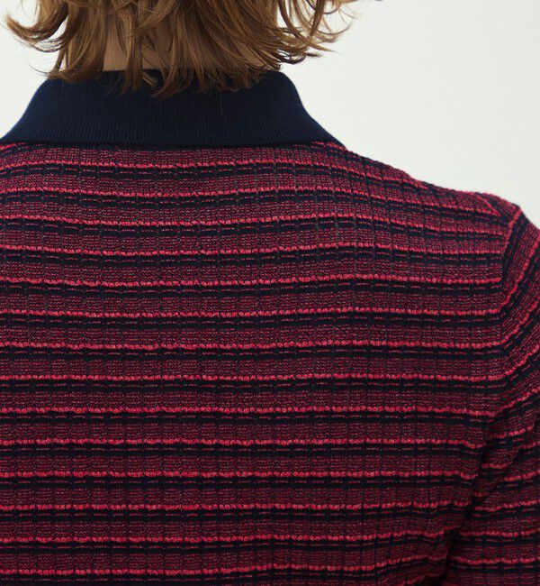 MACPHEE「コットンナイロンチェック ポロカラープルオーバー」|ポロシャツ|