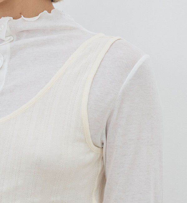 DES PRES「オーバーレイコットン レイヤードロングスリーブTシャツ」|Tシャツ・カットソー|