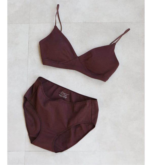 EMILYWEEK「《予約》【RESET】オーガニックコットン混 ブラ（ブラウン）」|インナー|