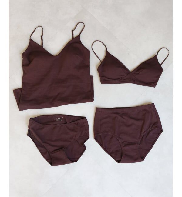 EMILYWEEK「《予約》【RESET】オーガニックコットン混 ブラ（ブラウン）」|インナー|