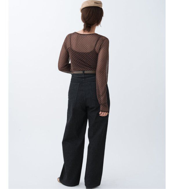 IENA「フロッキードット シアー プルオーバー」|ニット・セーター|