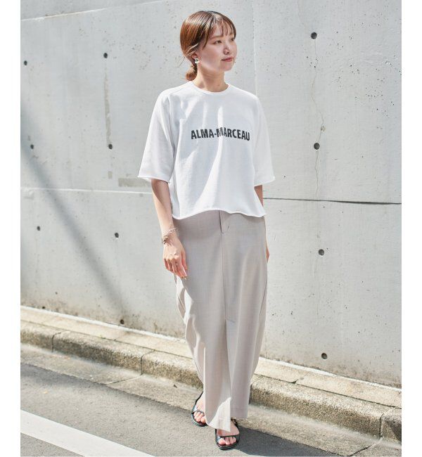 IENA「LEVITAロゴ ハーフスリーブプルオーバー」|ニット・セーター|