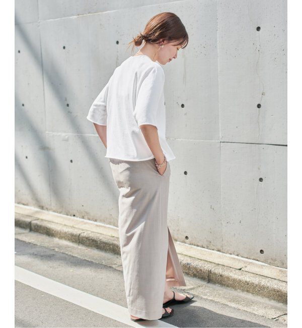 IENA「LEVITAロゴ ハーフスリーブプルオーバー」|ニット・セーター|