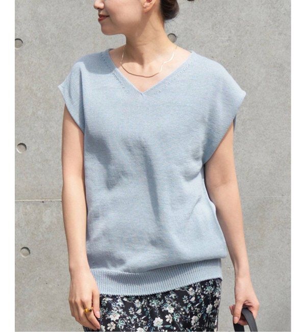 IENA「《追加》コットンギマ フレンチプルオーバー」|ニット・セーター|