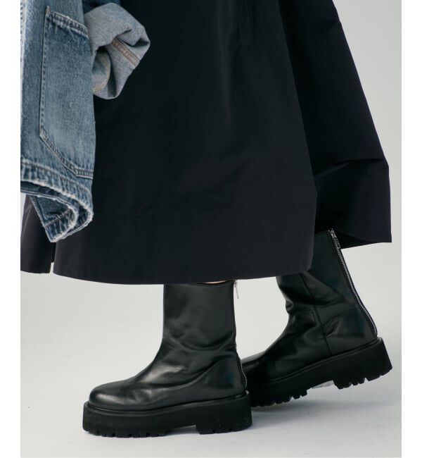 VERMEIL par iena「《追加2》CAMINANDO カミナンド 別注 ウシロZIPブーツ」|ショートブーツ|ブラック