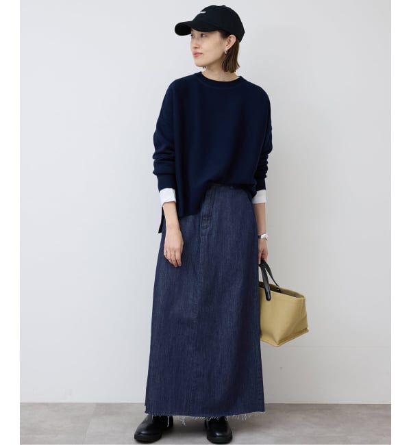 SLOBE IENA「LE DENIM BOXY TUCK デニムスカート」|スカート|