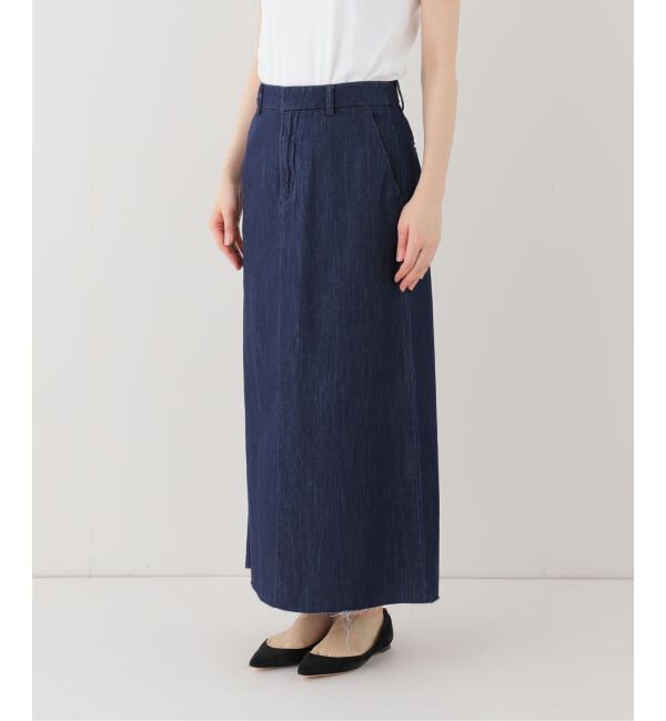 SLOBE IENA「LE DENIM BOXY TUCK デニムスカート」|スカート|