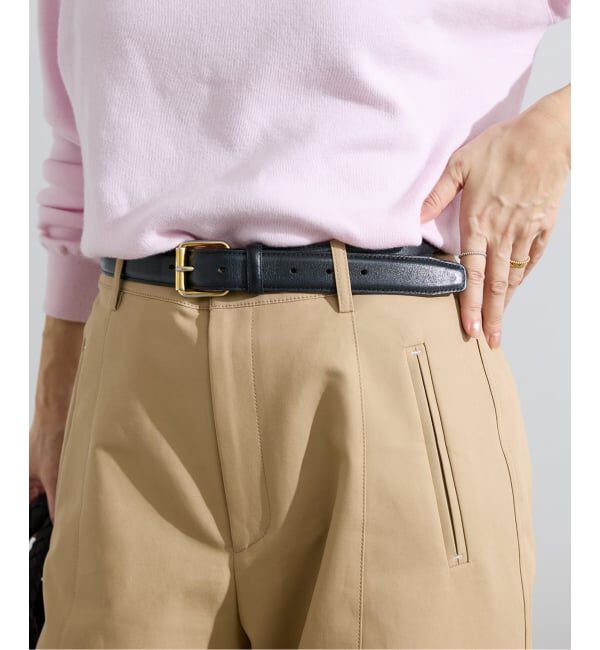 IENA「《追加2》MAISON BOINET LETHER BELT ベルト 94146G」|ベルト|ブラック