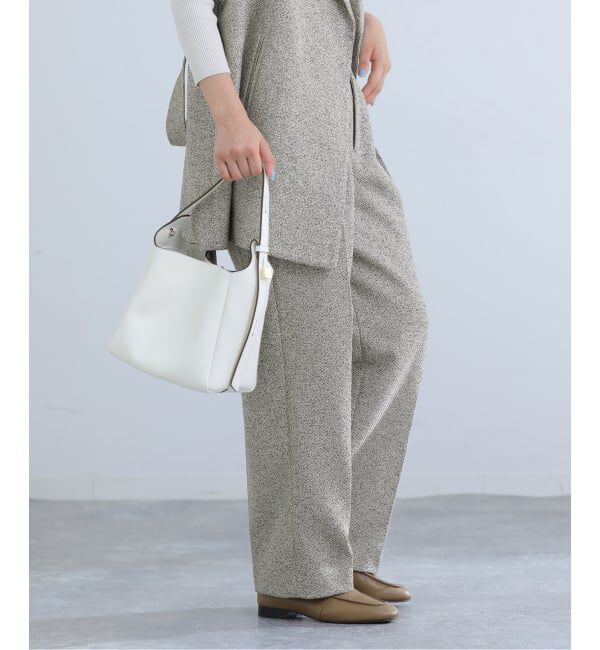 IENA「&NAVY ツイーディーパンツ」|スラックス|