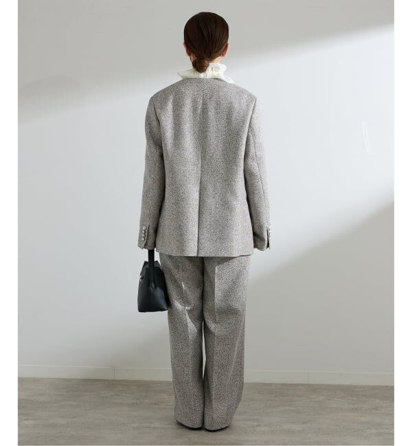 IENA「&NAVY ツイーディーパンツ」|スラックス|