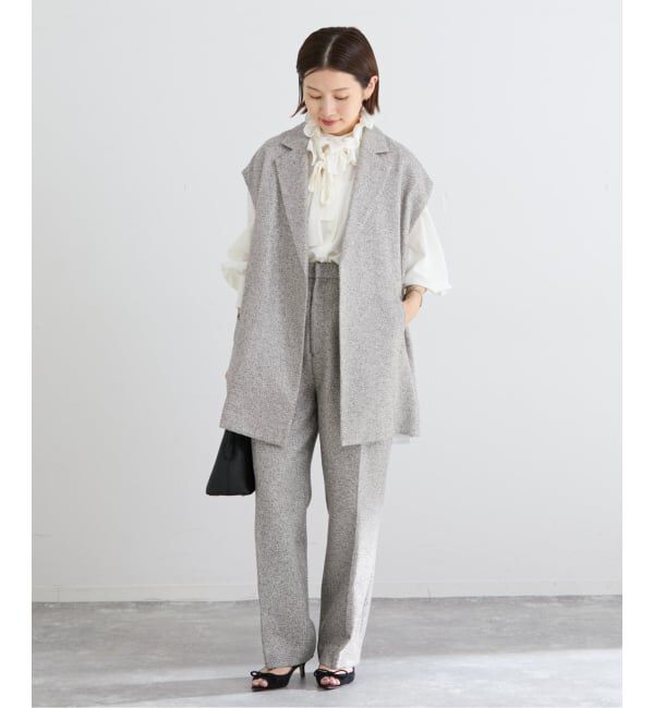 IENA「&NAVY ツイーディーパンツ」|スラックス|