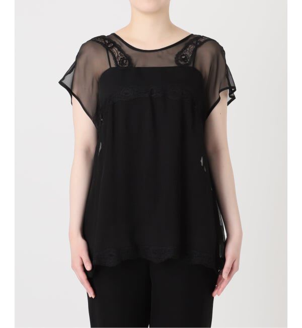 VERMEIL par iena「《予約》Raspail ラスパイユ Lace Swithed ブラウス RB-277」|シャツ・ブラウス|