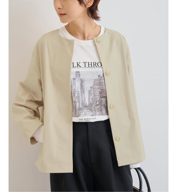 JOURNAL STANDARD relume「《追加》撥水【SPENSIERATO】クルーネックコクーンブルゾン」|その他|ベージュ