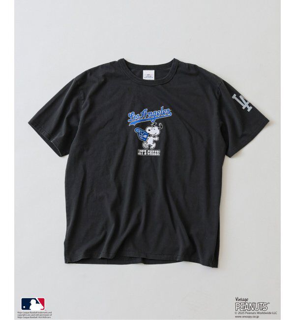JOURNAL STANDARD relume「PEANUTS 別注 MLB ベースボール プリントTシャツ」|Tシャツ・カットソー|ブラック