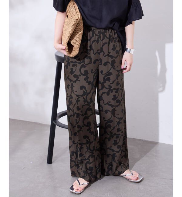 JOURNAL STANDARD「《予約》レーヨンプリントパンツ」|その他|ブラウン