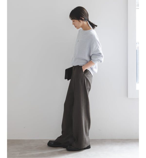 NOBLE「《WEB限定カラー・追加》ドライミックスモールニットプルオーバー」|ニット・セーター|