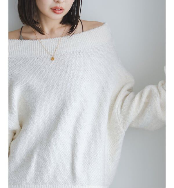 NOBLE「《WEB限定カラー・追加》ドライミックスモールニットプルオーバー」|ニット・セーター|