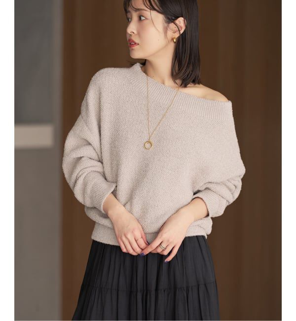 NOBLE「《WEB限定カラー・追加》ドライミックスモールニットプルオーバー」|ニット・セーター|