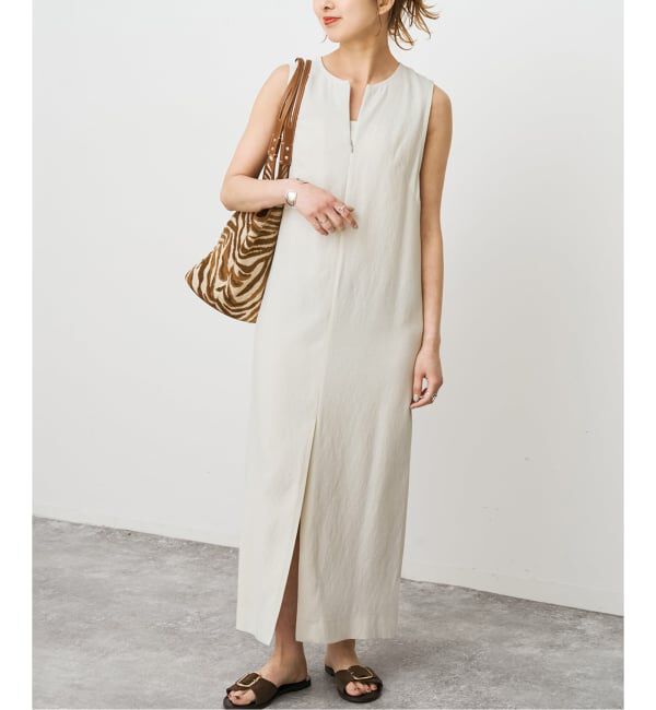 Spick and Span「メランジIラインワンピース」|ワンピース|ナチュラル