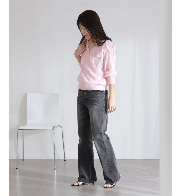  「【洗える】フリルニット」|ニット・セーター|