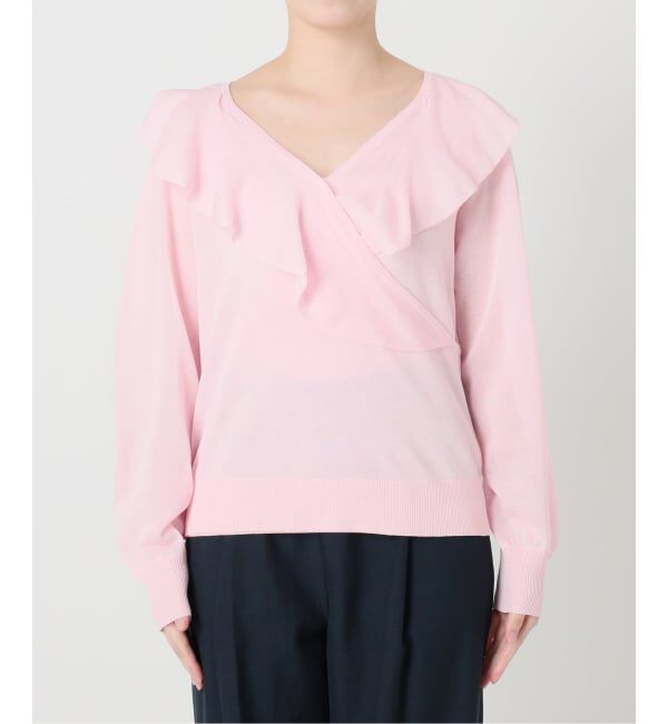  「【洗える】フリルニット」|ニット・セーター|