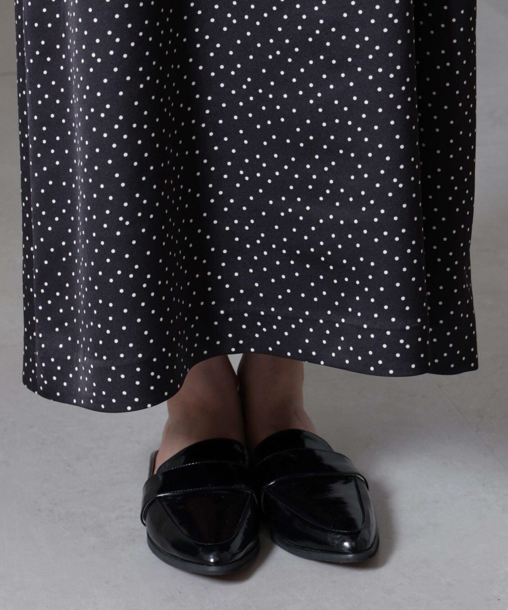 nano･universe「ドットプリントサテンキャミワンピース」|ワンピース|