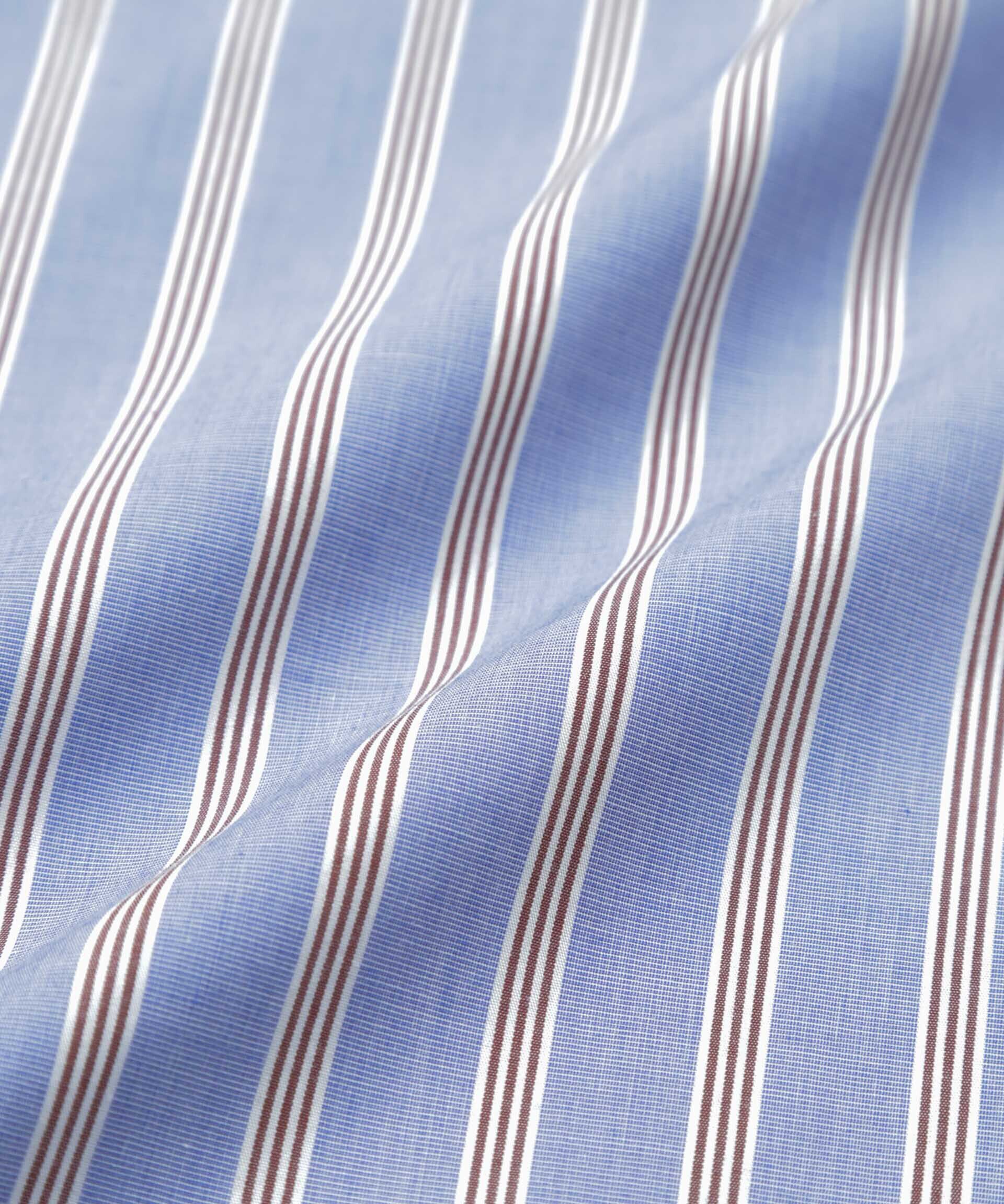 nano･universe「セミワイドストライプクレリックシャツ」|シャツ・ブラウス|