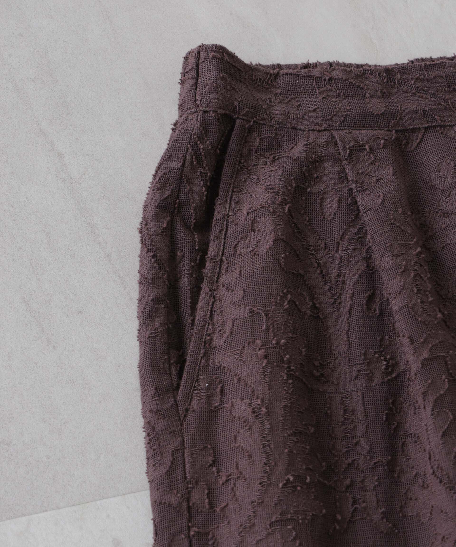 nano･universe「made in india カットワークジャカードパンツ(セットアップ可)」|チノ|