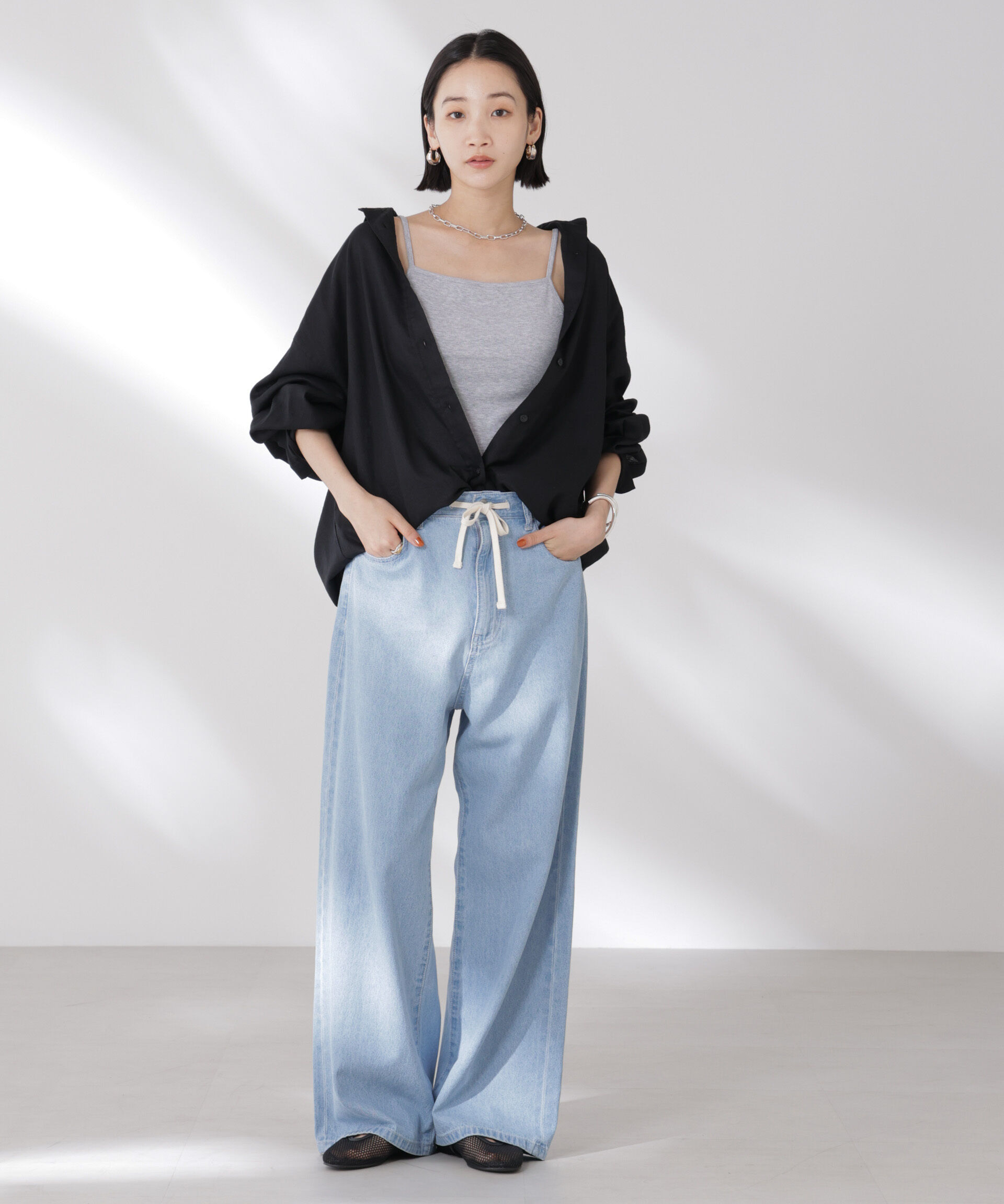 nano･universe「抗菌防臭・接触冷感機能 カップ付きキャミソール」|Tシャツ・カットソー|