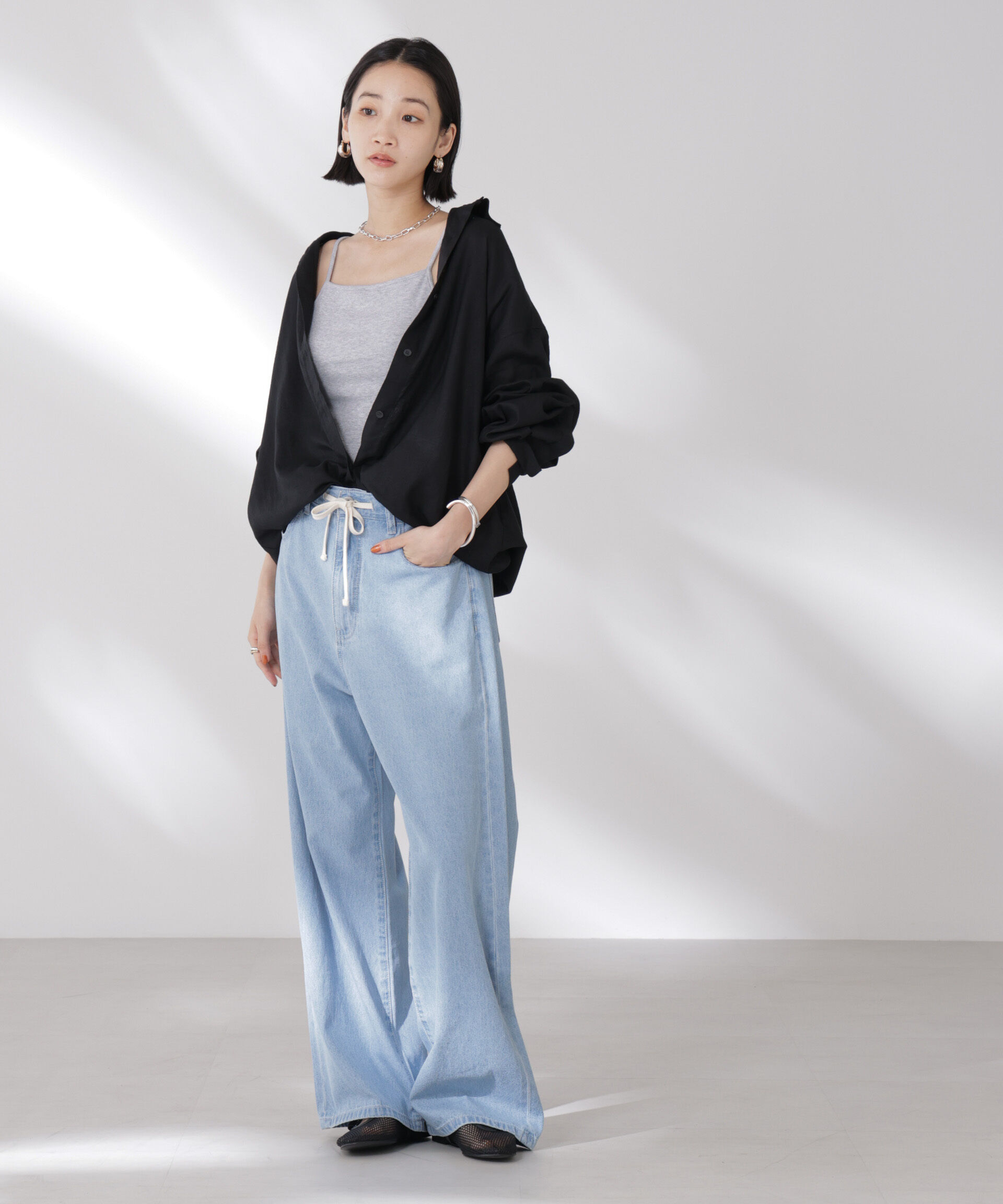 nano･universe「抗菌防臭・接触冷感機能 カップ付きキャミソール」|Tシャツ・カットソー|