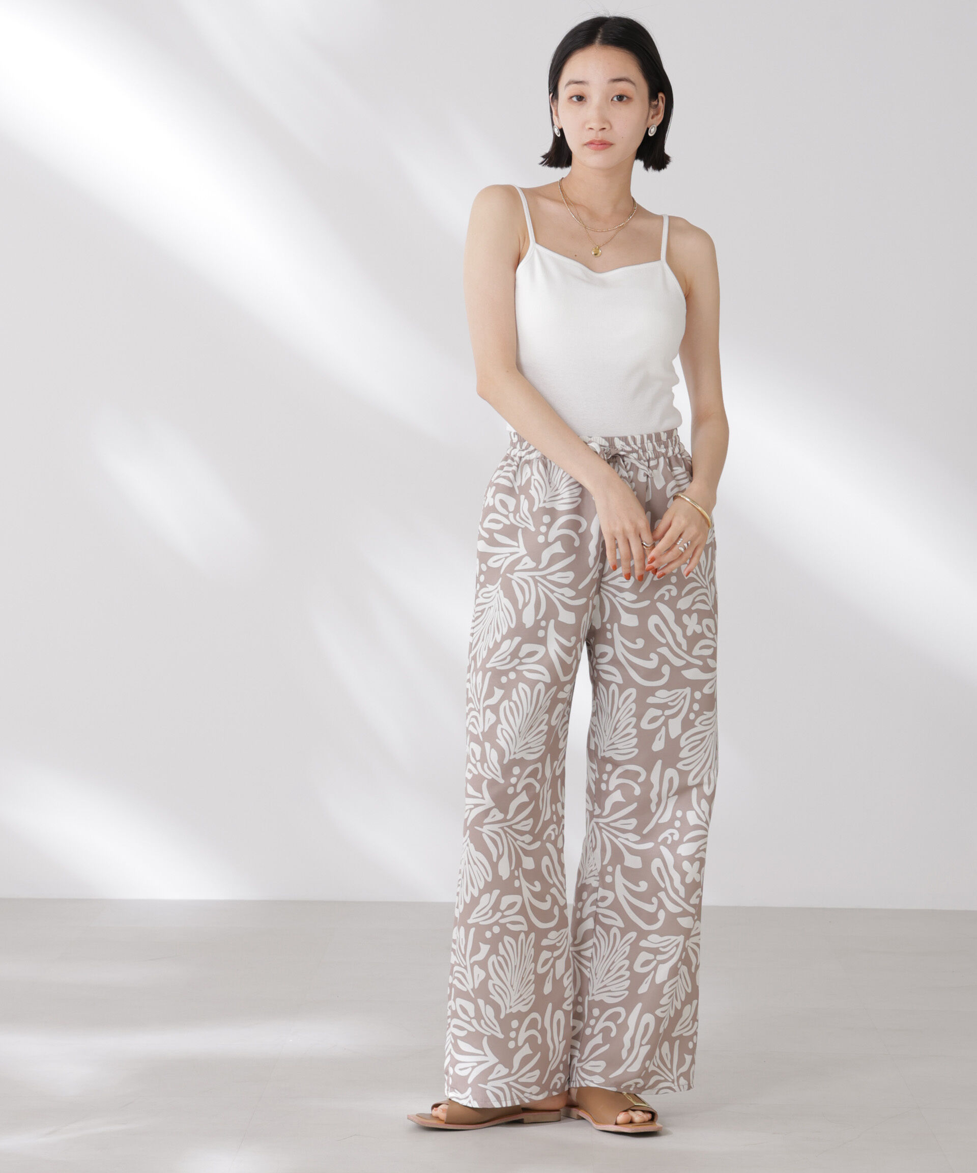 nano･universe「抗菌防臭・接触冷感機能 カップ付きキャミソール」|Tシャツ・カットソー|