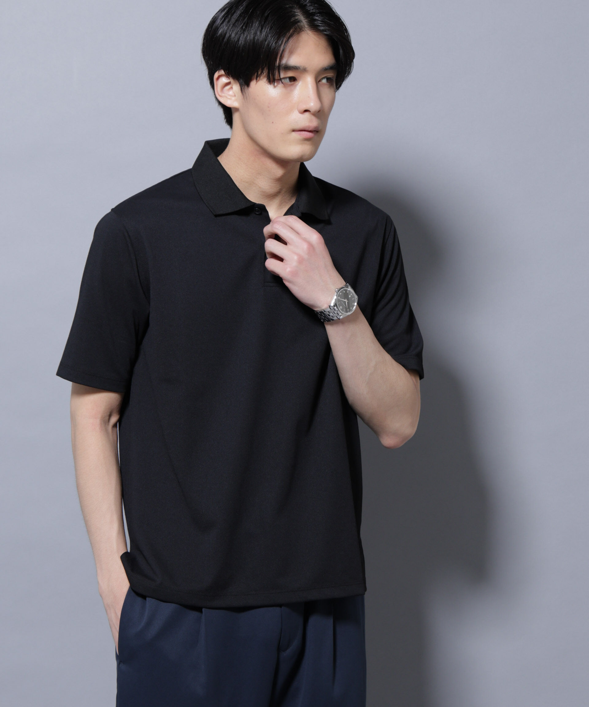 nano･universe「「N POLO」 AERO FREEZE 鹿の子ポロシャツ」|Tシャツ・カットソー|