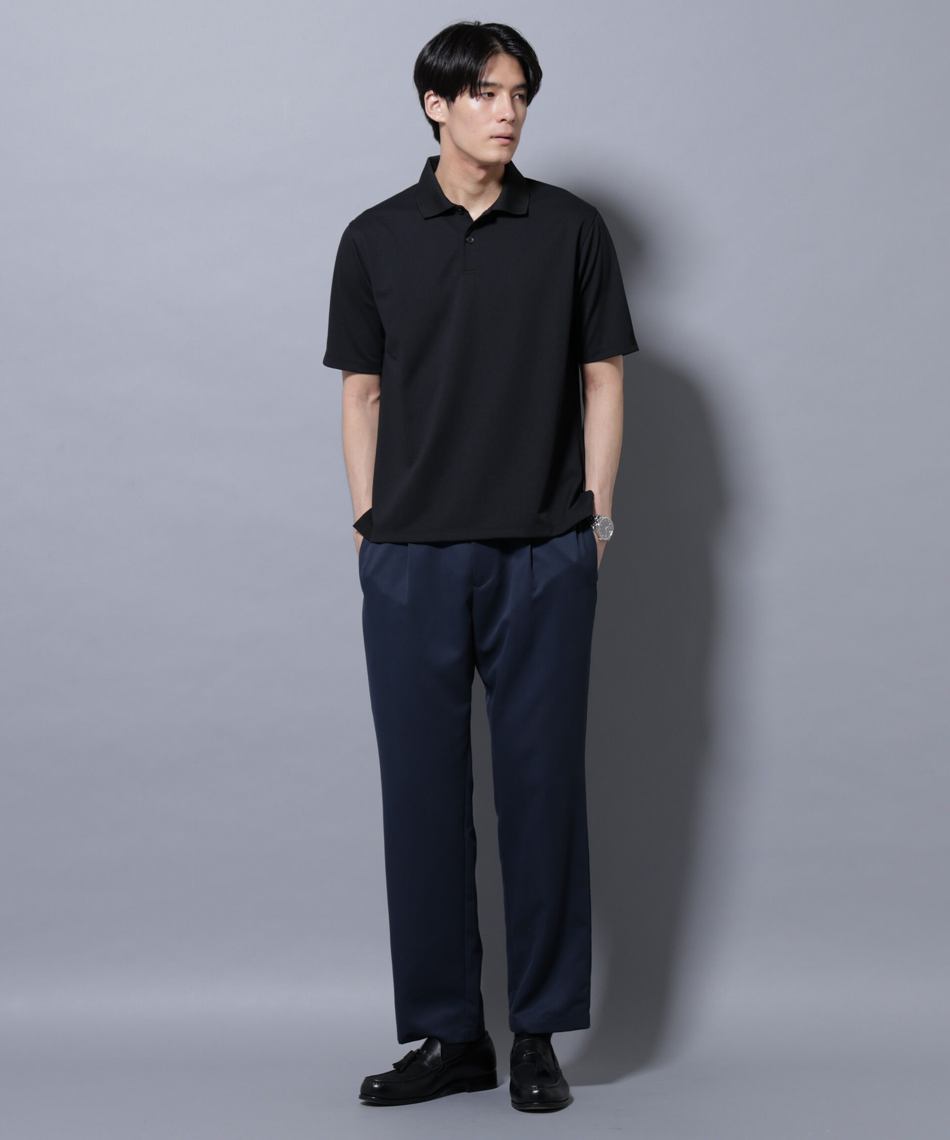 nano･universe「「N POLO」 AERO FREEZE 鹿の子ポロシャツ」|Tシャツ・カットソー|