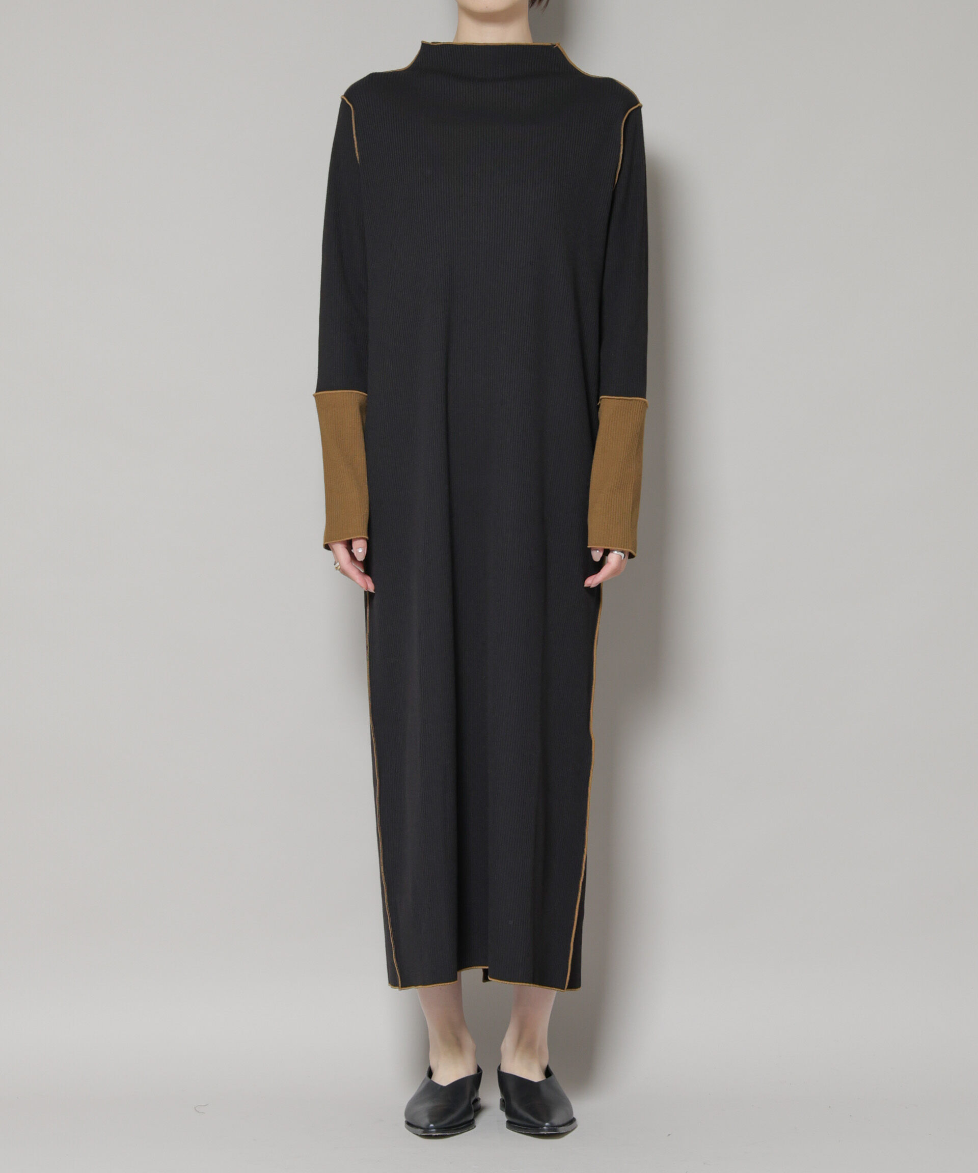 nano･universe「テレコリブ配色メローワンピース」|ワンピース|