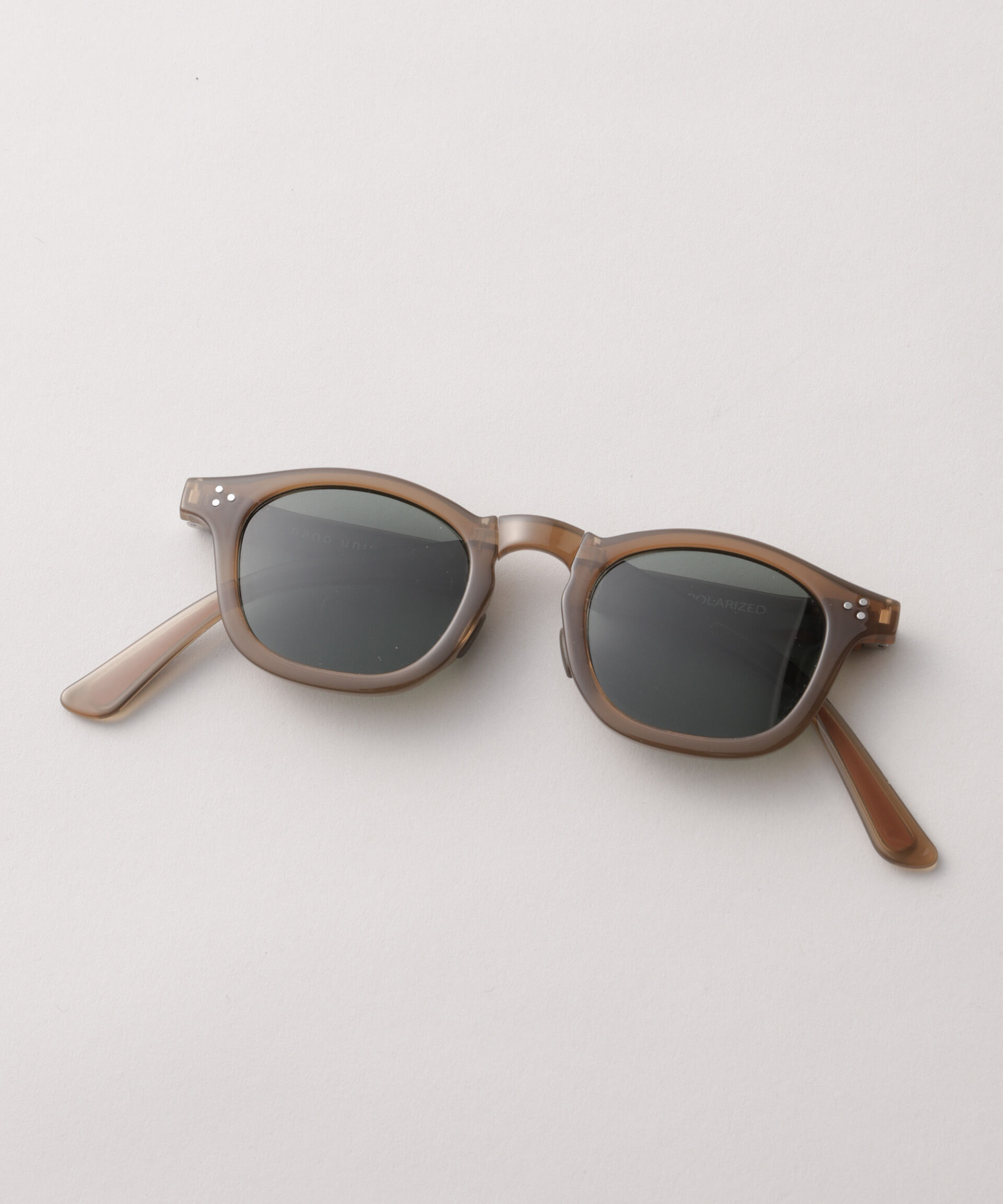 nano･universe「アイウェア/ボストン型　折り畳み式サングラス」|メガネ|ブラウン