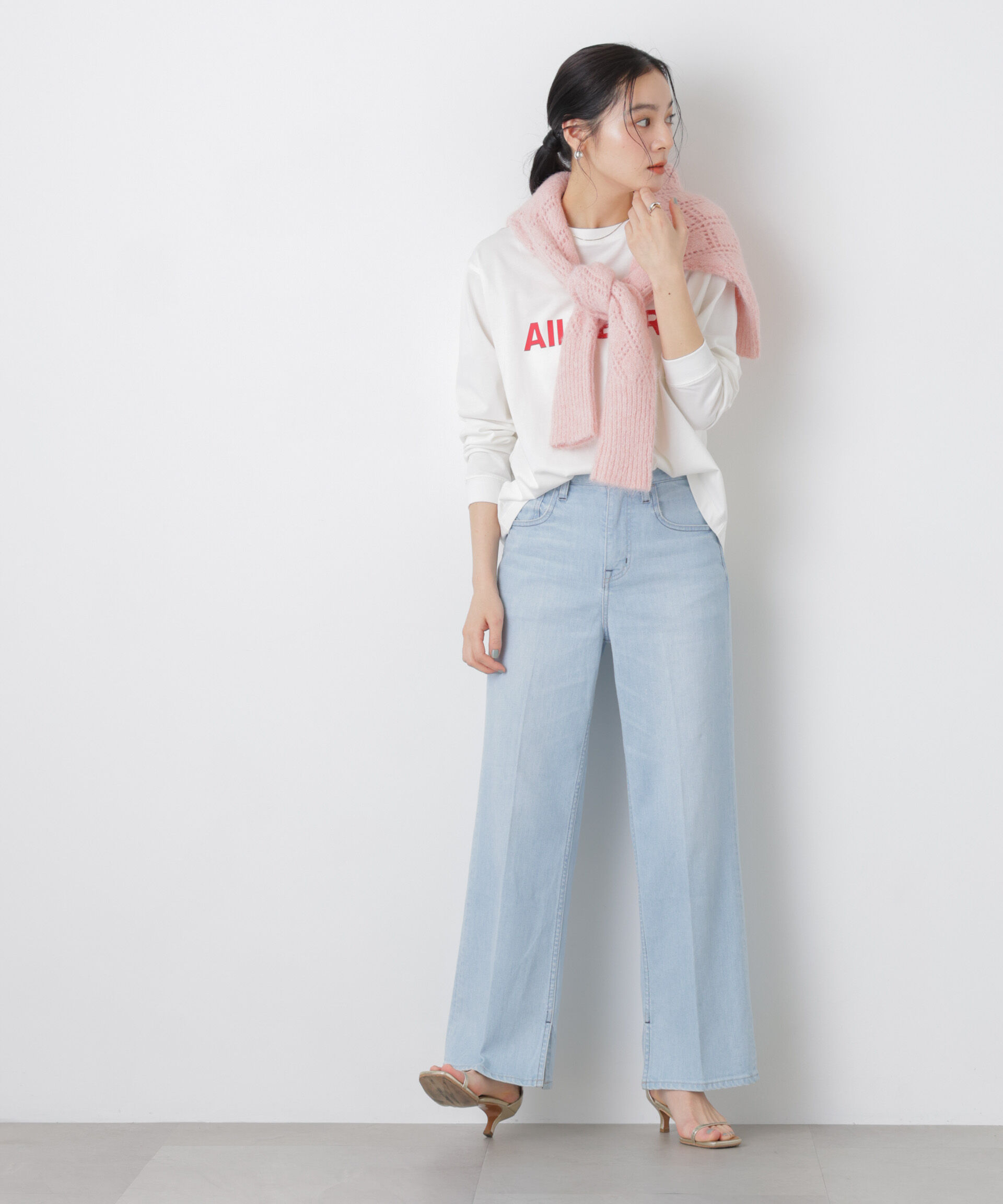 nano･universe「ロゴプリントロングスリーブTシャツ」|Tシャツ・カットソー|